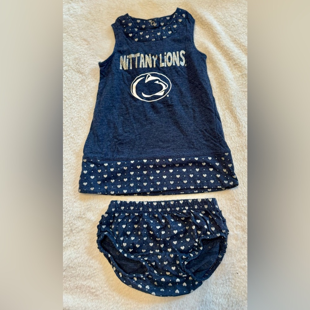 Baby 3-6month PennState Nittany Lion Set Colosseum Brand Navy Blue